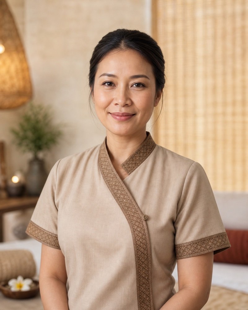 Portrait of nene, Traditional Thai · Reflexology therapist